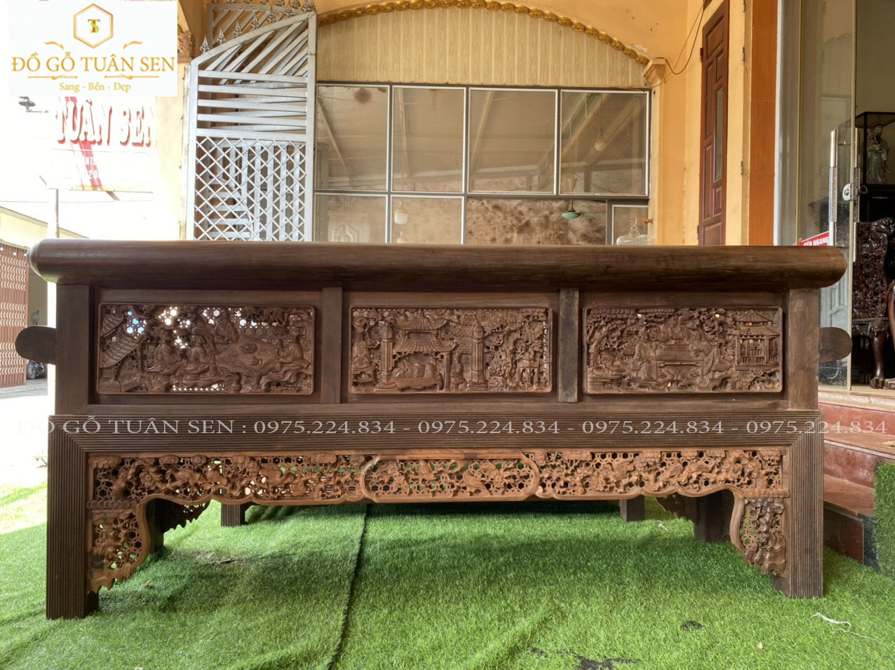 Mua trường kỷ đục tích tam quốc gỗ gụ ta cũ của đồ gỗ tuân sen 